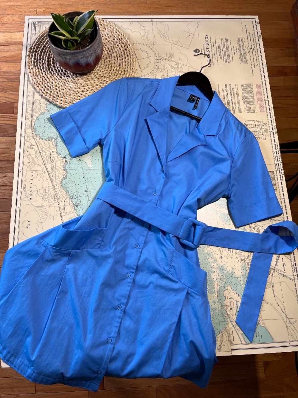 Icone Par Simons Organic Cotton Blue Shift Dress